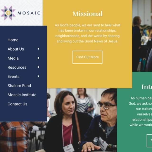 <span class="atmosphere-large-text">Website Design</span><span class="intro">Mosaic Mennonite Conference</span>